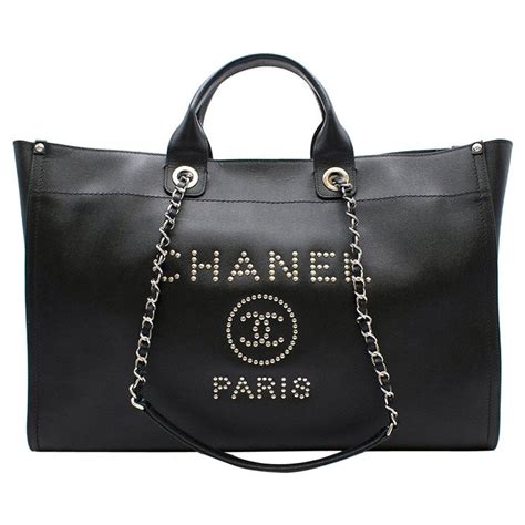 chanel deauville small leather black au price|chanel deauville bag.